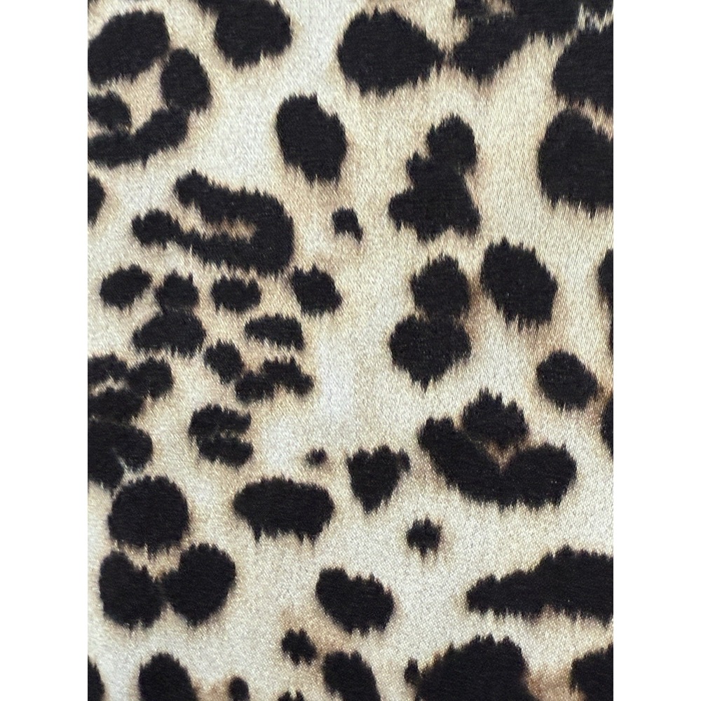 Ruti Womens Silk M Leopard Print Blouse Oversized V Neck Designer Top - Picture 4 of 8
